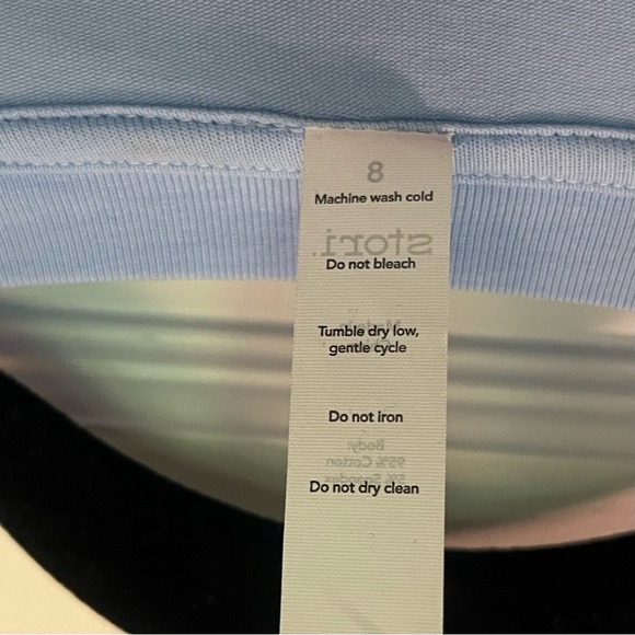 stori activewear Premium Light Blue Determined Oversized Tee size 8 - Picture 8 of 12